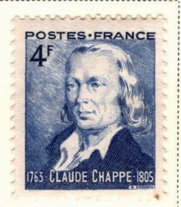 FRANCE Scott 474 MH* 1943 Claude Chappe Inventor