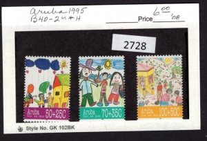 $1 World MNH Stamps (2728) Aruba Scott B40-B42, Children paintings, set of 3