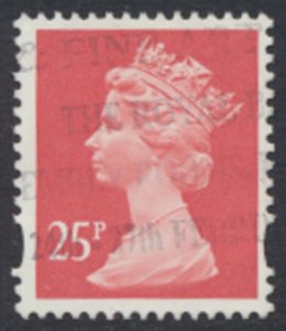 GB  Machin 25p SG Y1689 AOP Used SC# MH213 see scans & details