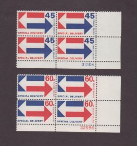 US, E22, E23, PLATE BLOCK, MNH, SPECIAL DELIVERY