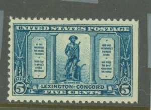United States #619  Single