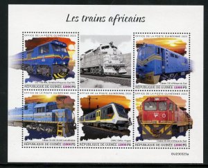 GUINEA 2023 AFRICAN TRAINS SHEET MINT NH