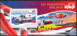 Togo 2014 Special Transport Ambulance S/S MNH