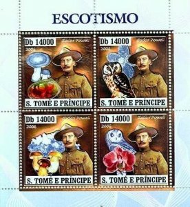 S. TOME & PRINCIPE 2006 MNH silver - SCOUTS. Scott Code: 1639