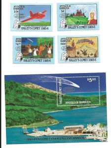 Antigua and Barbuda, MNH Scott # 973-77, set of 4 w/ souvenir sheet