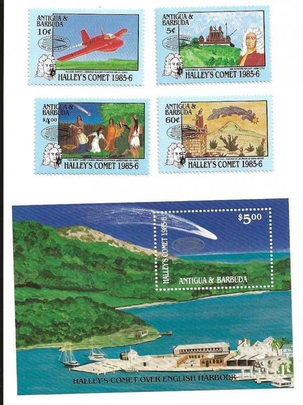 Antigua and Barbuda, MNH Scott # 973-77, set of 4 w/ souvenir sheet