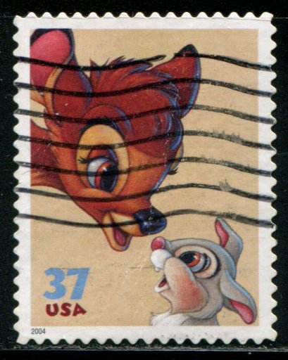 3866 US 37c Disney Friendship SA, used