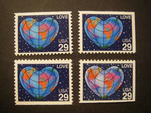 Scott 2536, 29c Heart shaped Earth, WA booklet single, MNH Beauty