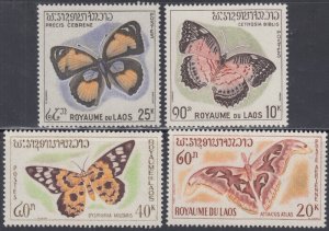 LAOS Sc#101-3 CPL MNH BUTTERFLIES