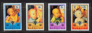 Barbuda 1979 Sc#409/412 YEAR OF THE CHILD/DURER FAMOUS PAINTINGS Set (4) MNH