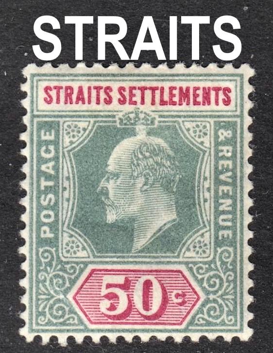 Malaya Straits Settlements Scott 101 dull green  F to VF mint OG HH.