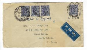 1933 India To Britain Early Airmail Cover (GG-73)