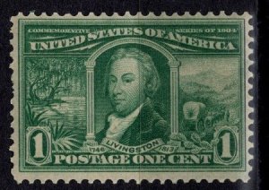 1904 US Scott #- 323 1 Cent Louisiana Purchase Robert Livingston MH