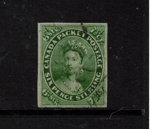 Canada #9 Very Fine Used With Light Cancel & Deep Color **With Certificate**