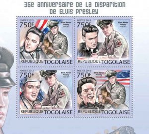 Togo - Elvis Presley, 35th Anniversary - 4 Stamp Sheet - 20H-436