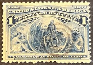 Scott#: 230 - Columbian: Columbus in Sight of Land 1¢ 1893 ABNC used - Lot 2