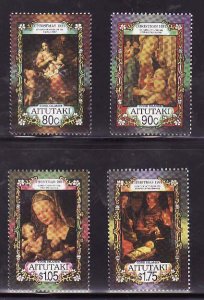 Aitutaki-Sc#455-8- id7-unusd NH set -Christmas-paintings-1991-