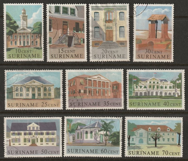 Suriname 1961 Sc 291-300 set used
