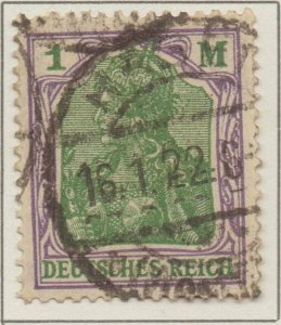 Germany Deutsches Reich Weimar Republic Germania 1 mk stamp SG149 1920