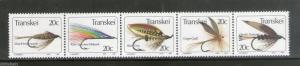 Transkei 1984 Insects Fishing Flies Wildlife Animals Fauna Sc 73a-e MNH # 0311