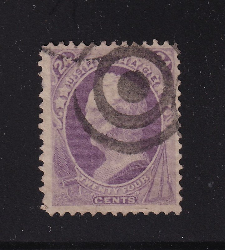 1870 Winfield Scott Sc 153 nice color used 24c purple target cancel CV $225 (8T