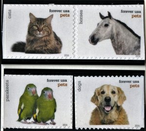 SCOTT 5122-25 PETS -  BLOCK OF 4 MNH & 1 DUMPSTER STAMP  MNH