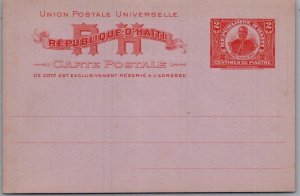 SCHALLSTAMPS HAITI 1900-10 POSTAL HISTORY STATIONERY POSTCARD UNADDR