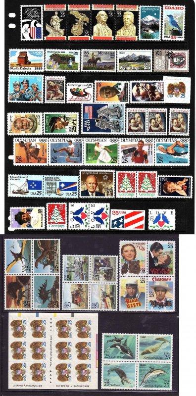 USA-page 1 of unused NH stamps from the period 1989-90-face value $20.00 plus-