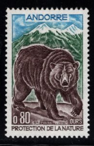 Andorre  (French) Andorra Scott 204 Unused Brown Bear stamp.