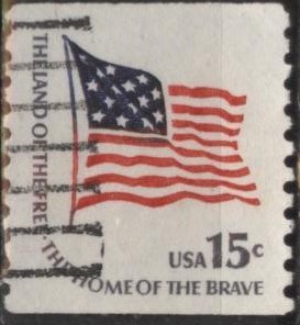 US 1618C (used) 15¢ Fort McHenry flag, coil (1979)