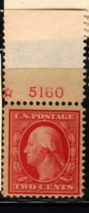 332 Washington Top 5160 Plate Number Single mint