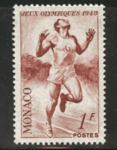 MONACO Scott 205 MH* 1948 runner stamp