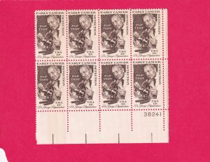 US 1754 MNH PLATE BLOCK OF 8