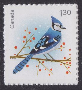 Canada 3366 Christmas Holiday Birds Blue Jay $1.30 single MNH 2022