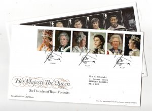 GB 2013 Football Heroes & The Queen Portraits FDC (2) WS35503