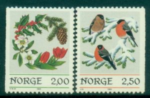 Norway 1985 Christmas stamps 2v Birds MUH