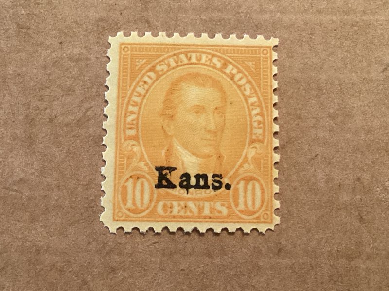 US Scott #668 MNH Kansas overprint