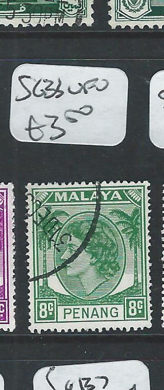 MALAYA  PENANG (PP2308B) QEII 8C, 12C  SG 33, 35  VFU