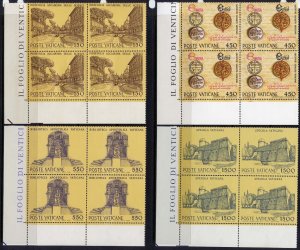 VATICAN Sc#733-6 Blk 4 1984 Cultural and Scientific Institute MNH