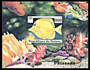 Guinea 1409, MNH, Yellow Tang souvenir sheet