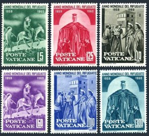 Vatican City 1960 Sc#275/280 WORLD REFUGEE YEAR Set (6) MNH