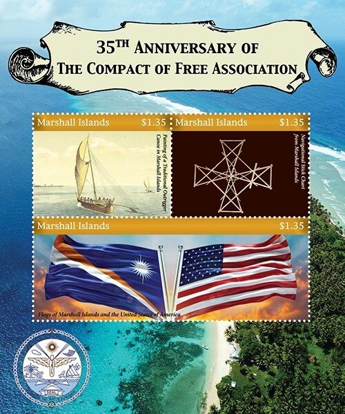 Marshall Islands 2022 - Free Association - Sheet of 3 Stamps - Scott #1392 - MNH