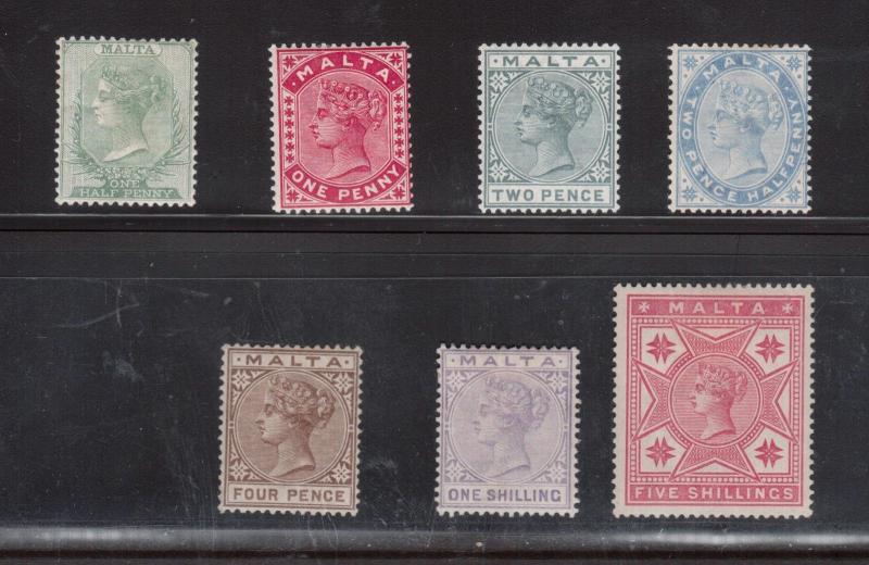 Malta #8 - #14 Very Fine Mint Original Gum Hinged