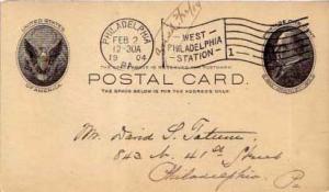 United States, Government Postal Card, Flags, Machine Cancel, Pennsylvania