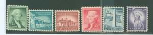 United States #1030-1035  Multiple