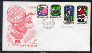 Canada #625-8 Christmas FDC Rose Craft addr C849