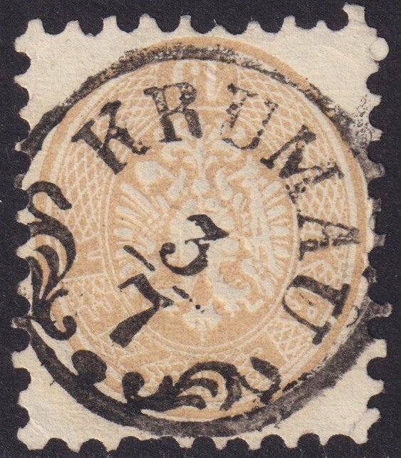 Austria - 1864 - Scott #26 - used - KRUMAU pmk Czech Republic