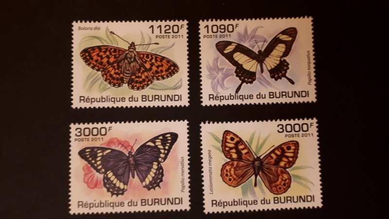 Burundi 2011. - Butterflies ** MNH complete set (perforated)