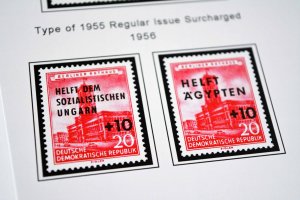 COLOR PRINTED EAST GERMANY DDR/GDR 1949-1990 STAMP ALBUM PAGES (334 ill. pages)