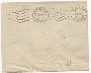 Indo-China, Scott #153 and 200, on 1939 Cover Sent from Saigon to Tunis, Tunisia